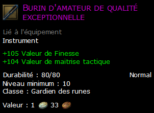 Burin d'amateur de qualité exceptionnelle