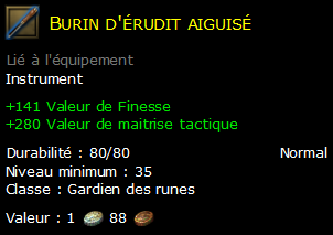 Burin d'érudit aiguisé