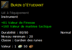 Burin d'étudiant