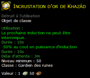 Incrustation d'or de Khazâd