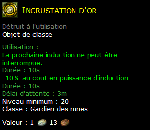 Incrustation d'or