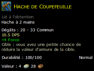 Hache de Coupefeuille