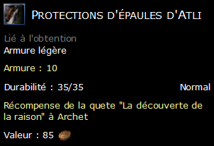 Protections d'épaules d'Atli