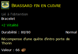 Brassard fin en cuivre