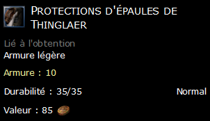 Protections d'épaules de Thinglaer