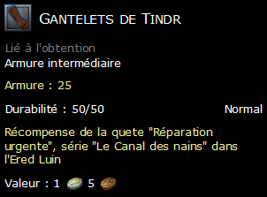 Gantelets de Tindr