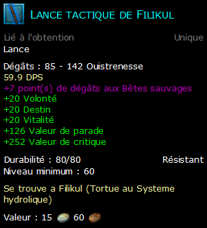 Lance tactique de Filikul