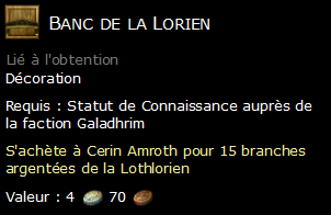 Banc de la Lorien