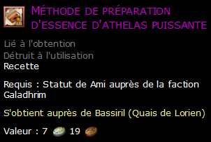 Méthode de préparation d'essence d'athelas puissante