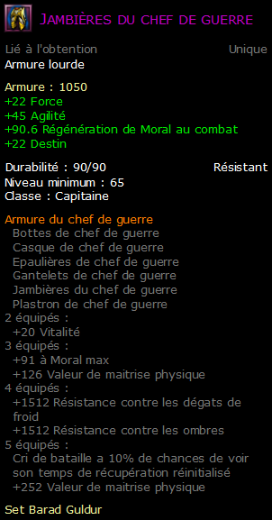 Jambières du chef de guerre