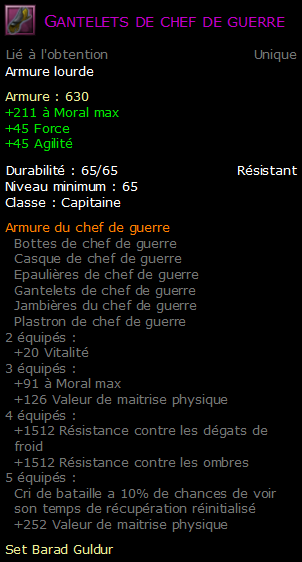 Gantelets de chef de guerre