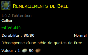 Remerciements de Bree