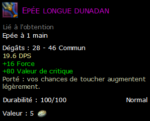 Epée longue dunadan