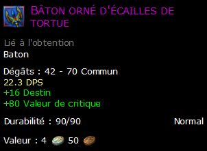 Bâton orné d'écailles de tortue