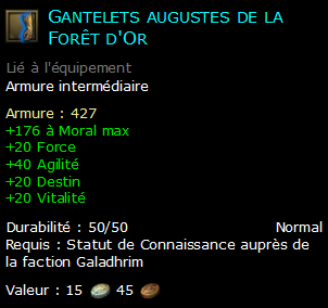 Gantelets augustes de la Forêt d'Or