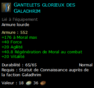 Gantelets glorieux des Galadhrim