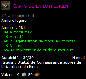 Gants de la Lothlorien