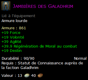 Jambières des Galadhrim