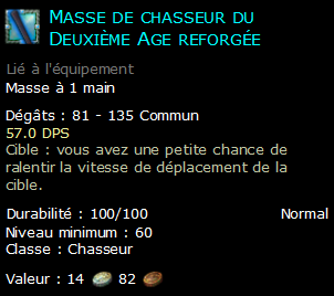 Masse de chasseur du Deuxième Age reforgée