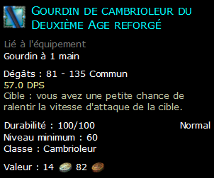 Gourdin de cambrioleur du Deuxième Age reforgé