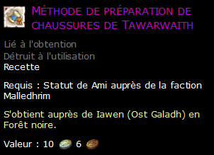 Méthode de préparation de chaussures de Tawarwaith