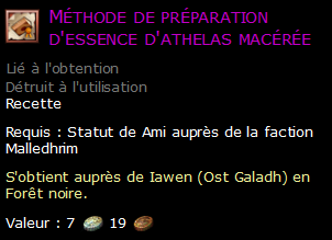 Méthode de préparation d'essence d'athelas macérée