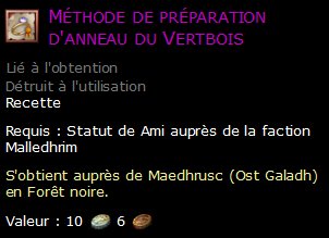 Méthode de préparation d'anneau du Vertbois