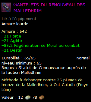 Gantelets du renouveau des Malledhrim