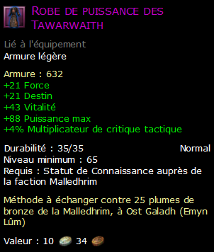 Robe de puissance des Tawarwaith