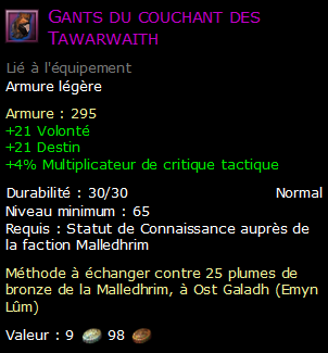 Gants du couchant des Tawarwaith