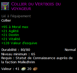 Collier du Vertbois du voyageur