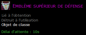 Emblème supérieur de défense