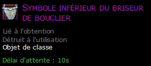 Symbole inférieur du briseur de bouclier