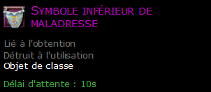 Symbole inférieur de maladresse