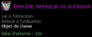 Emblème inférieur de guérison