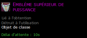 Emblème supérieur de puissance