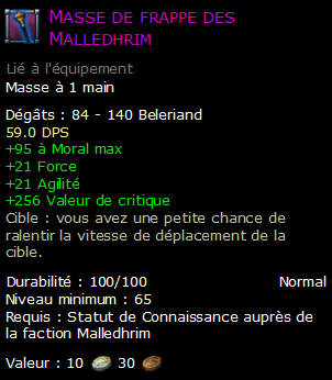 Masse de frappe des Malledhrim