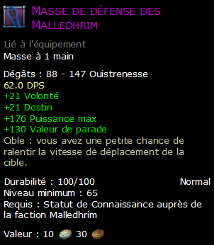 Masse de défense des Malledhrim