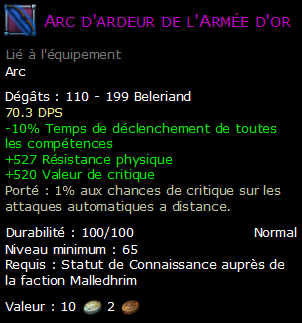 Arc d'ardeur de l'Armée d'or