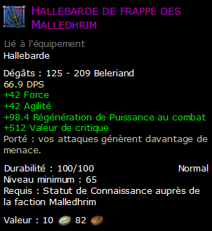 Hallebarde de frappe des Malledhrim