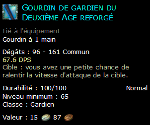 Gourdin de gardien du Deuxième Age reforgé