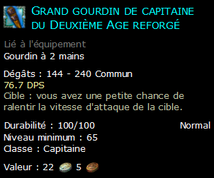 Grand gourdin de capitaine du Deuxième Age reforgé