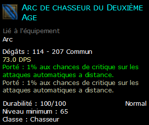 Arc de chasseur du Deuxième Age