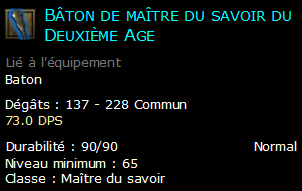 Bâton de maître du savoir du Deuxième Age