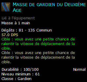 Masse de gardien du Deuxième Age