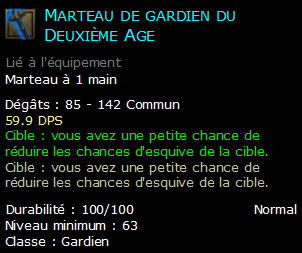 Marteau de gardien du Deuxième Age