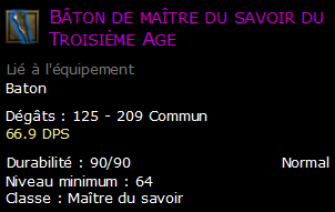 Bâton de maître du savoir du Troisième Age