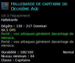 Hallebarde de capitaine du Deuxième Age