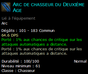 Arc de chasseur du Deuxième Age