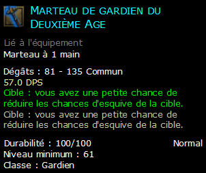 Marteau de gardien du Deuxième Age